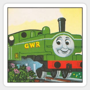 Duck the Great Western Engine Vintage Square Card Sticker